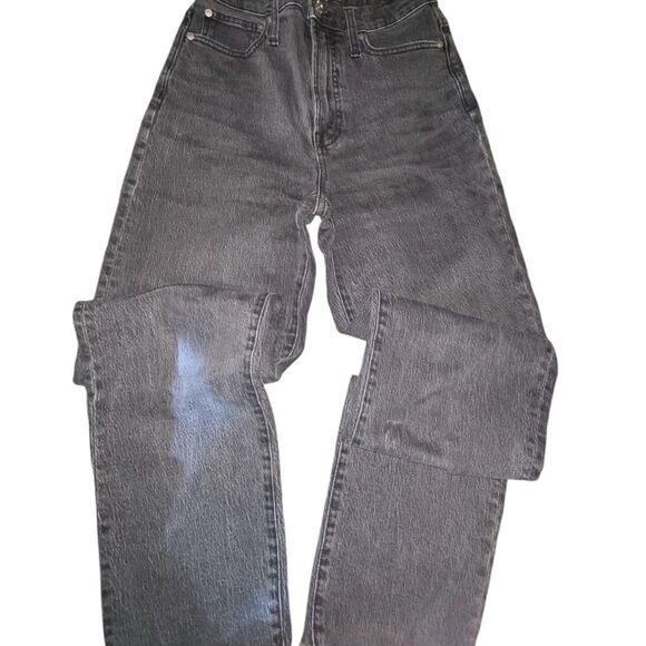 Madewell The Perfect Vintage Straight Jean in faded black size 25T - Picture 5 of 12
